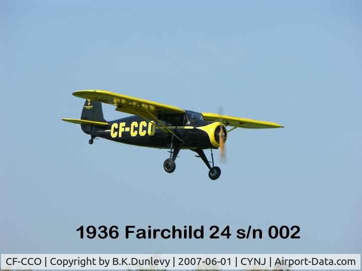 CF-CCO, 1936 Fairchild 24W C/N 002, Recently restored