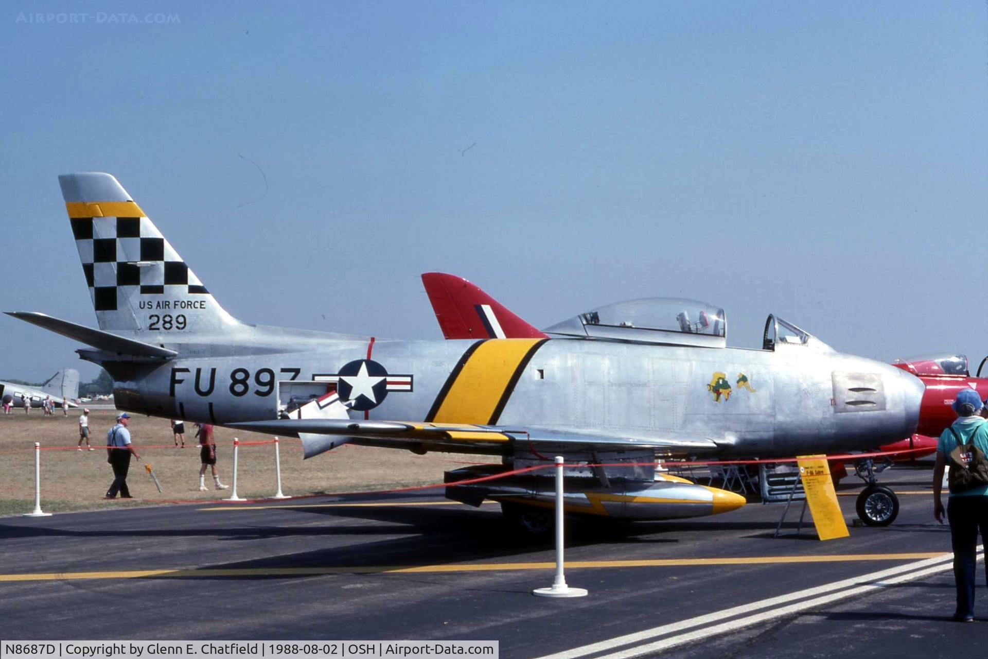 N8687D, 1954 Canadair CL-13 Sabre 5 C/N 1104, At the EAA Fly In before becoming C-GSBR