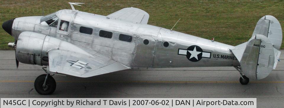 N45GC, 1954 Beech C-45H Expeditor C/N AF-469, 1954 Beech C-45H in Danville Va.