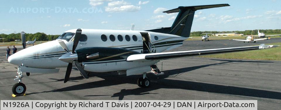 N1926A, 1981 Beech 200 C/N BB-922, 1981 Beech 200 in Danville Va.