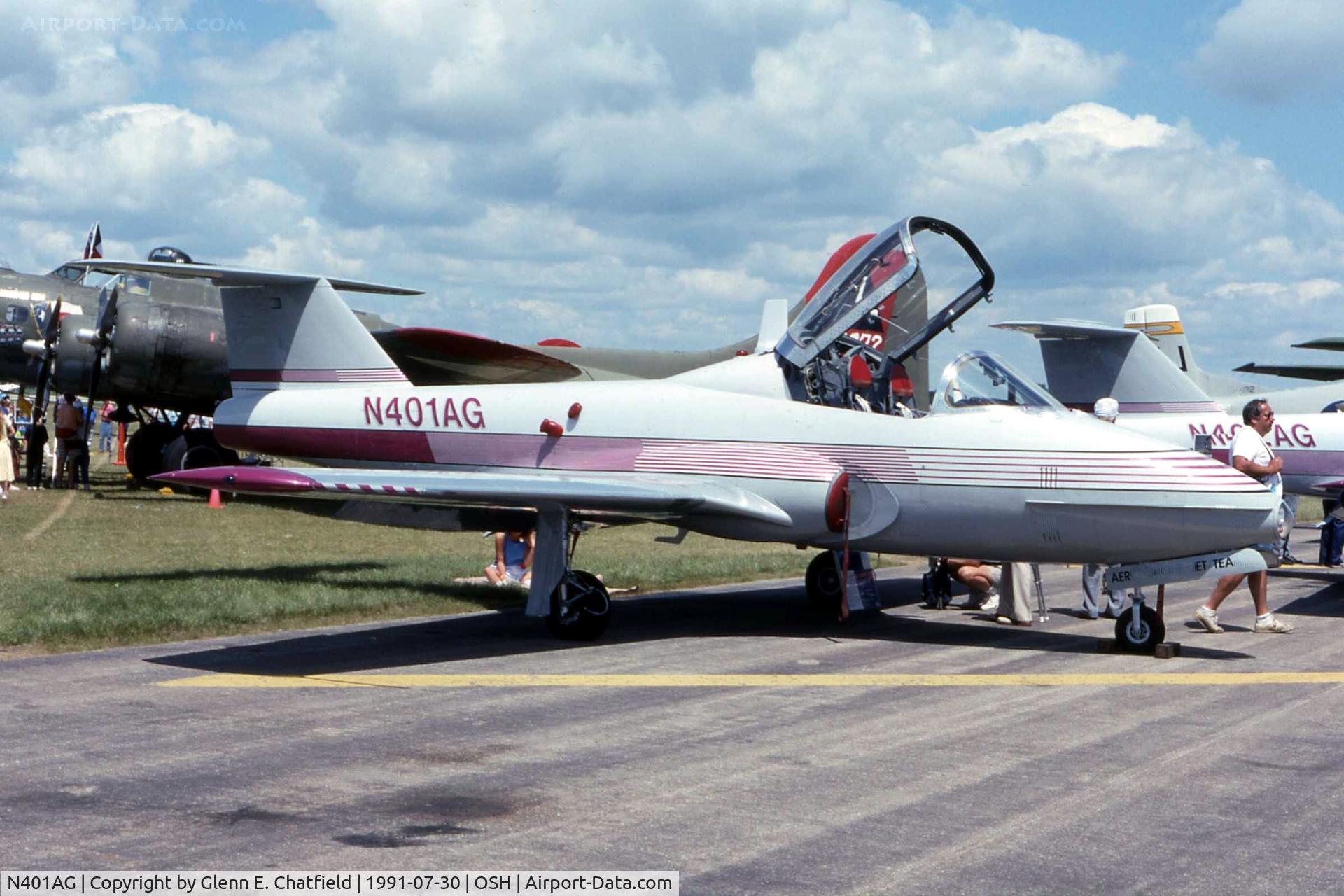 N401AG, Canadair CL-41G-5 Tebuan C/N 2205, At the EAA Fly In.  Interesting paint scheme