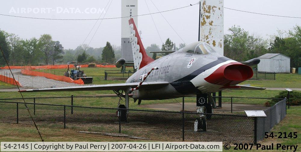54-2145, 1954 North American F-100D Super Sabre C/N 223-25, Hard to believe that with those sleek lines, we tried to make her a bomb-truck at one point
