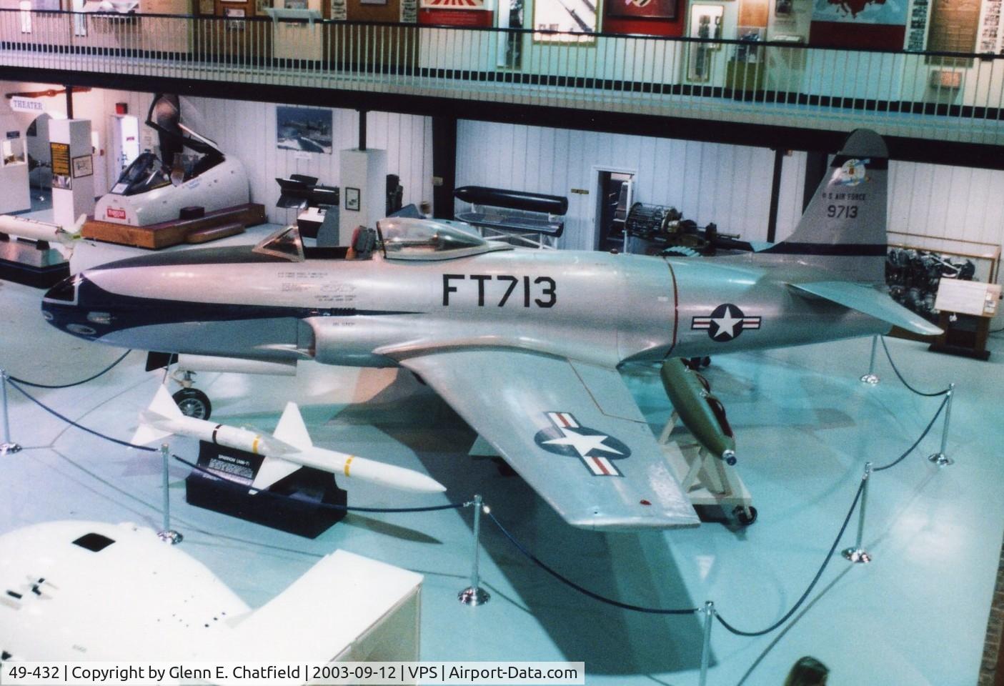 49-432, 1949 Lockheed F-80C-10-LO Shooting Star C/N 080-2176, P-80C at the Air Force Armament Museum