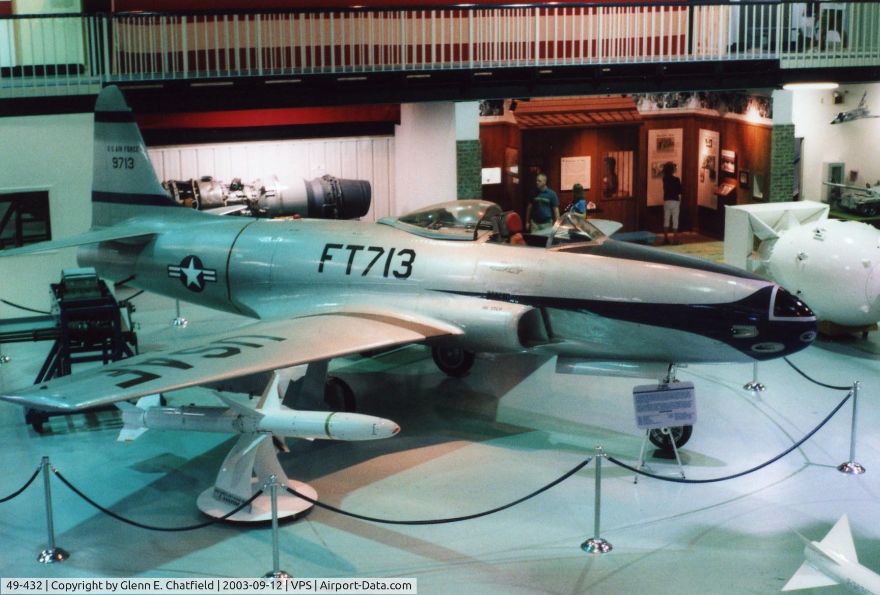 49-432, 1949 Lockheed F-80C-10-LO Shooting Star C/N 080-2176, P-80C at the Air Force Armament Museum