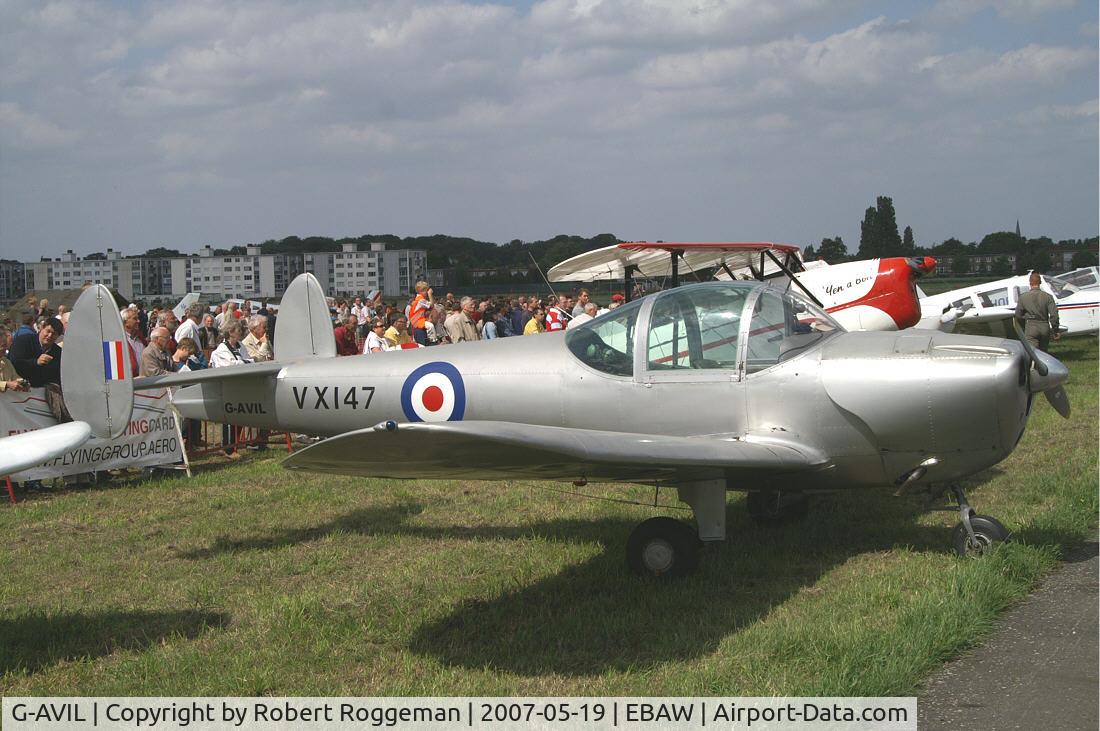 G-AVIL, 1965 Alon A-2 Aircoupe C/N A-5, 17 th Antwerp Stampe Fly in.There was also an Ercoupe fly in.