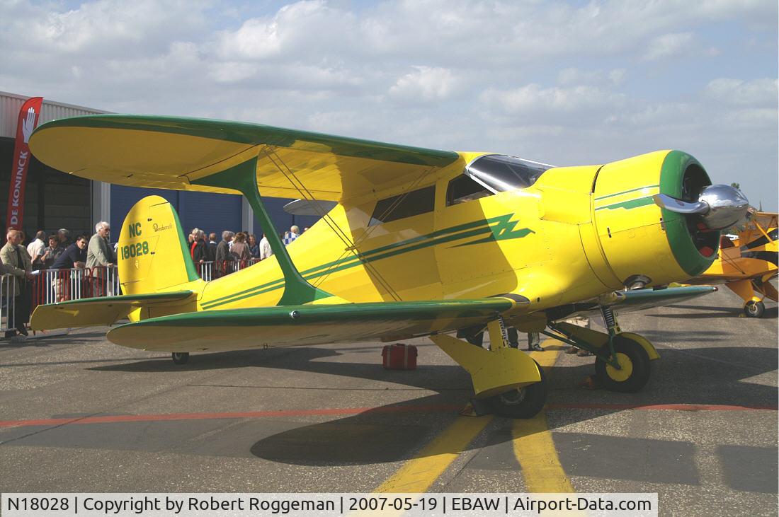 N18028, 1937 Beech D17S Staggerwing C/N 147, Foto taken at 17 th Antwerp Stampe Fly in.