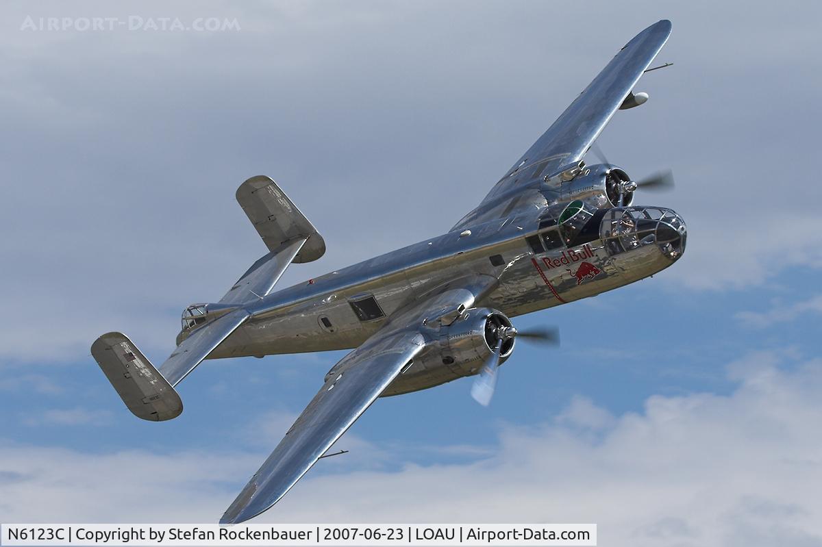 N6123C, 1945 North American B-25J-30-NC Mitchell Mitchell C/N 108-47647, B-25J of the Flying Bulls.