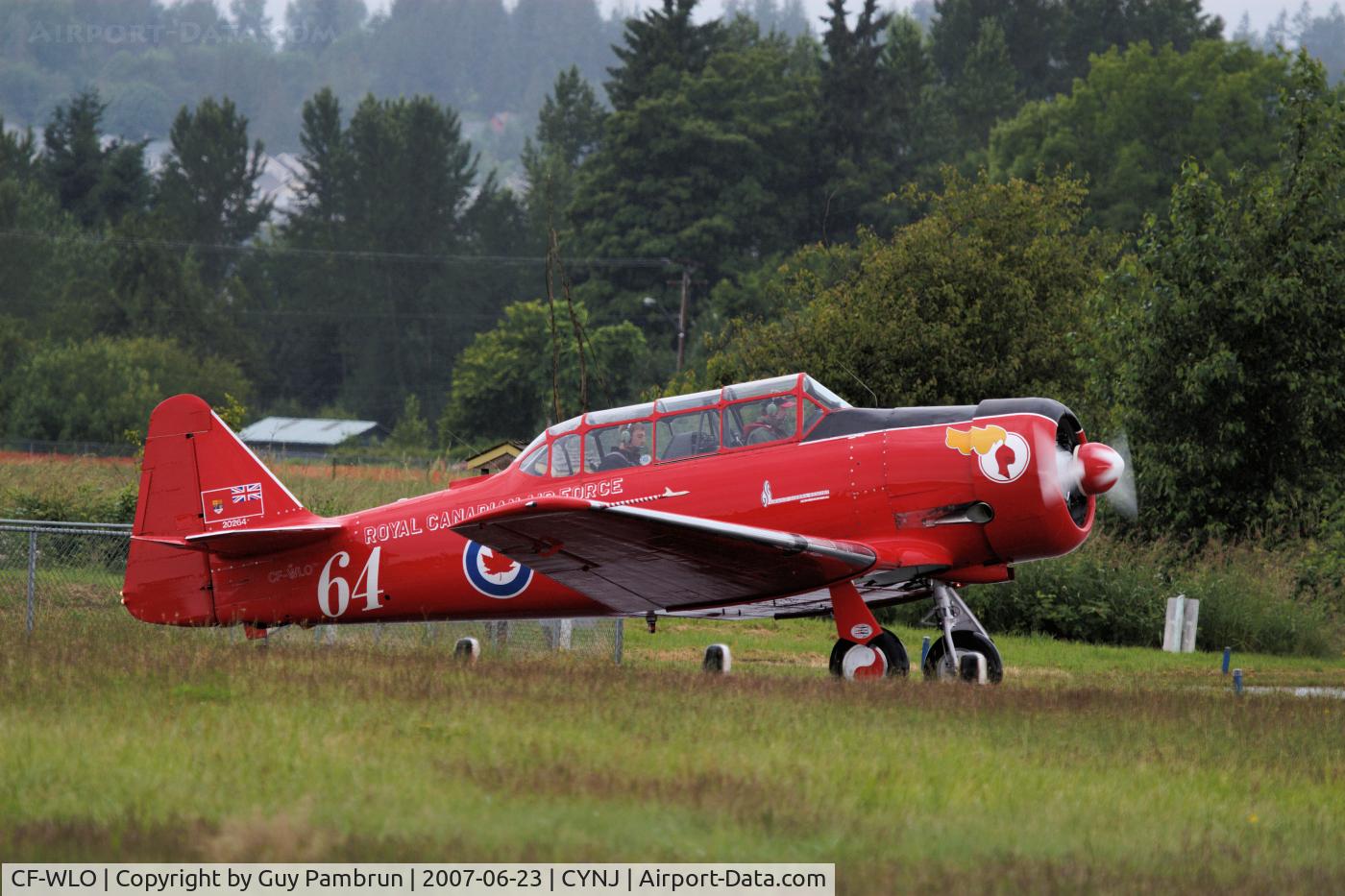 CF-WLO, 1945 Canadian Car & Foundry T-6 Harvard Mk.4 C/N CCF4-55, Run up prior to takeoff
