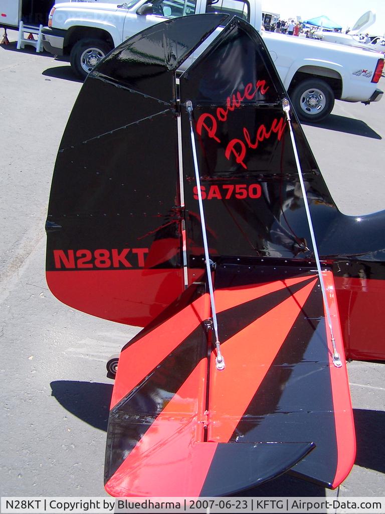 N28KT, 2005 Stolp SA-750 Acroduster Too C/N 0028, Power Play Starboard Tail Detail