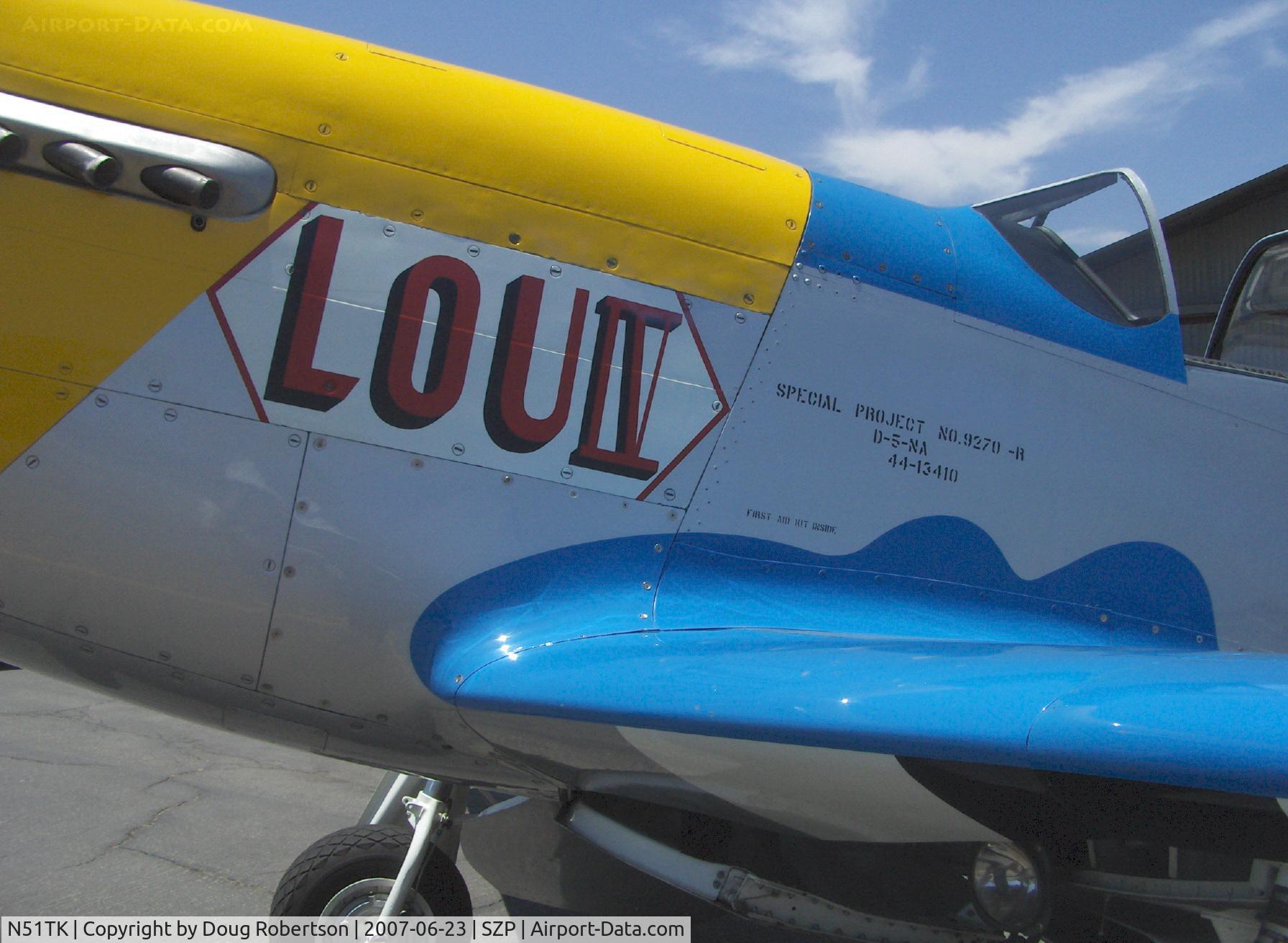 N51TK, North American F-51D Mustang C/N 44-63350, 1944 North American F-51D MUSTANG, Rolls-Royce V-1650-7 1,490 Hp. Serial no. stencil 44-13410, Limited class