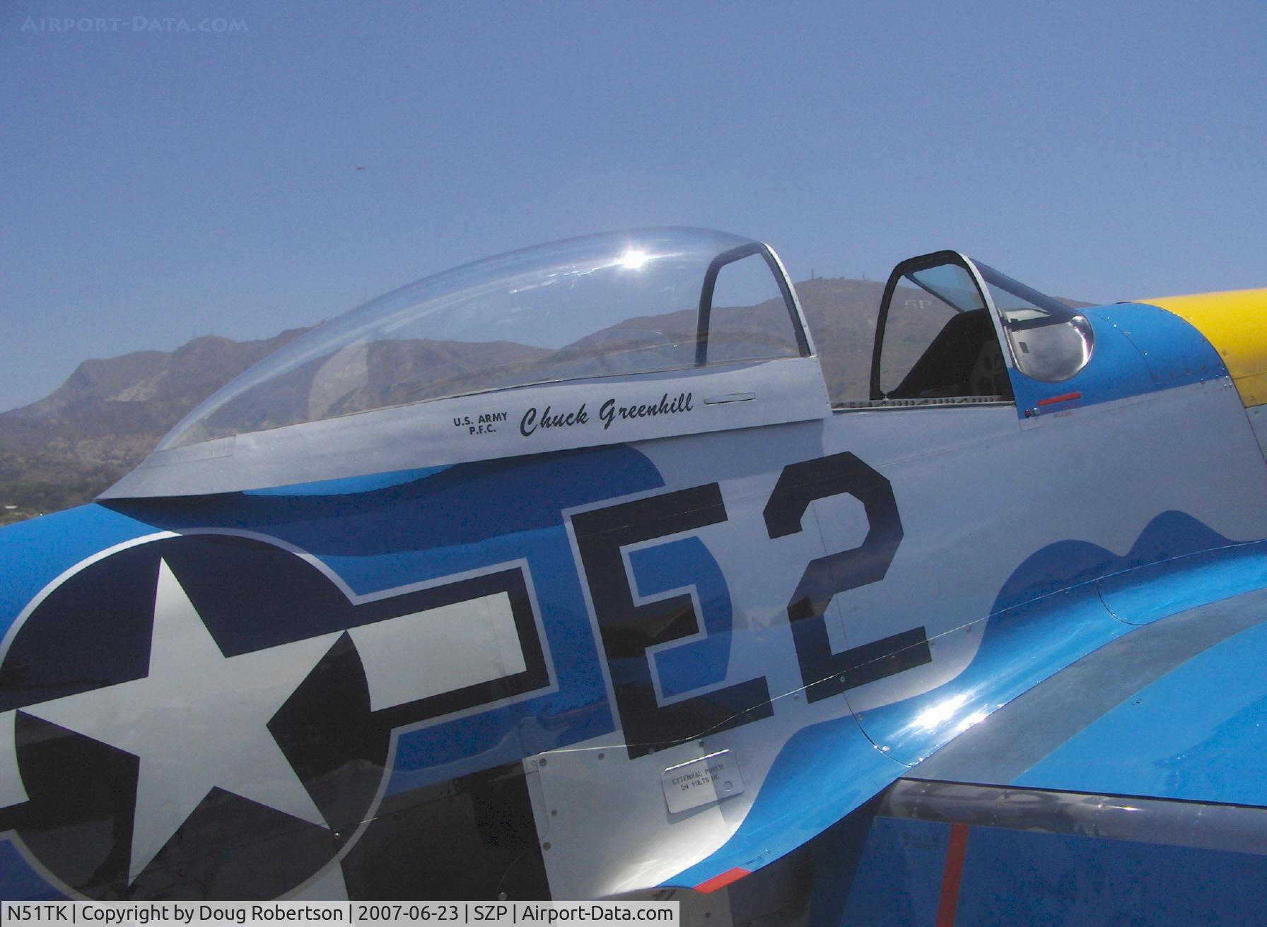 N51TK, North American F-51D Mustang C/N 44-63350, 1944 North American F-51D MUSTANG, Rolls-Royce V-1650-7 1,490 Hp. Canopy, Limited class