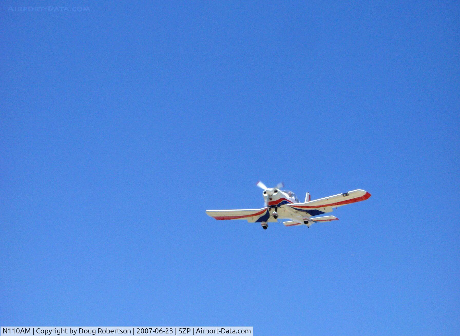 N110AM, 1996 Zlin Z-242L C/N 0727, 1996 Moravan Zlin Z242L fully aerobatic, Lycoming AEIO-360-B 200 Hp, on short final for Rwy 22