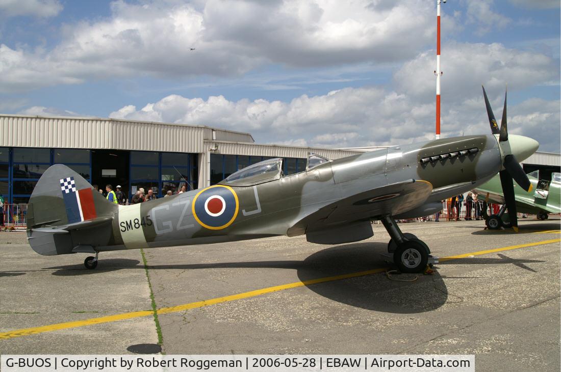 G-BUOS, 1945 Supermarine 394 Spitfire FR.XVIIIe C/N 6S/672224, 16 th Antwerp Stampe Fly In.