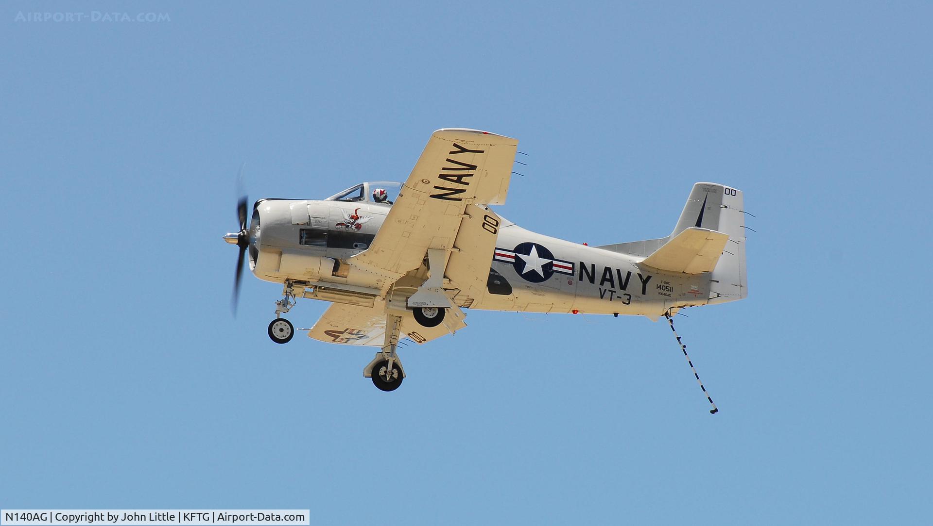 N140AG, 1956 North American T-28C Trojan C/N 226-88, Everything down and dirty on the fly by, EAA Fly In