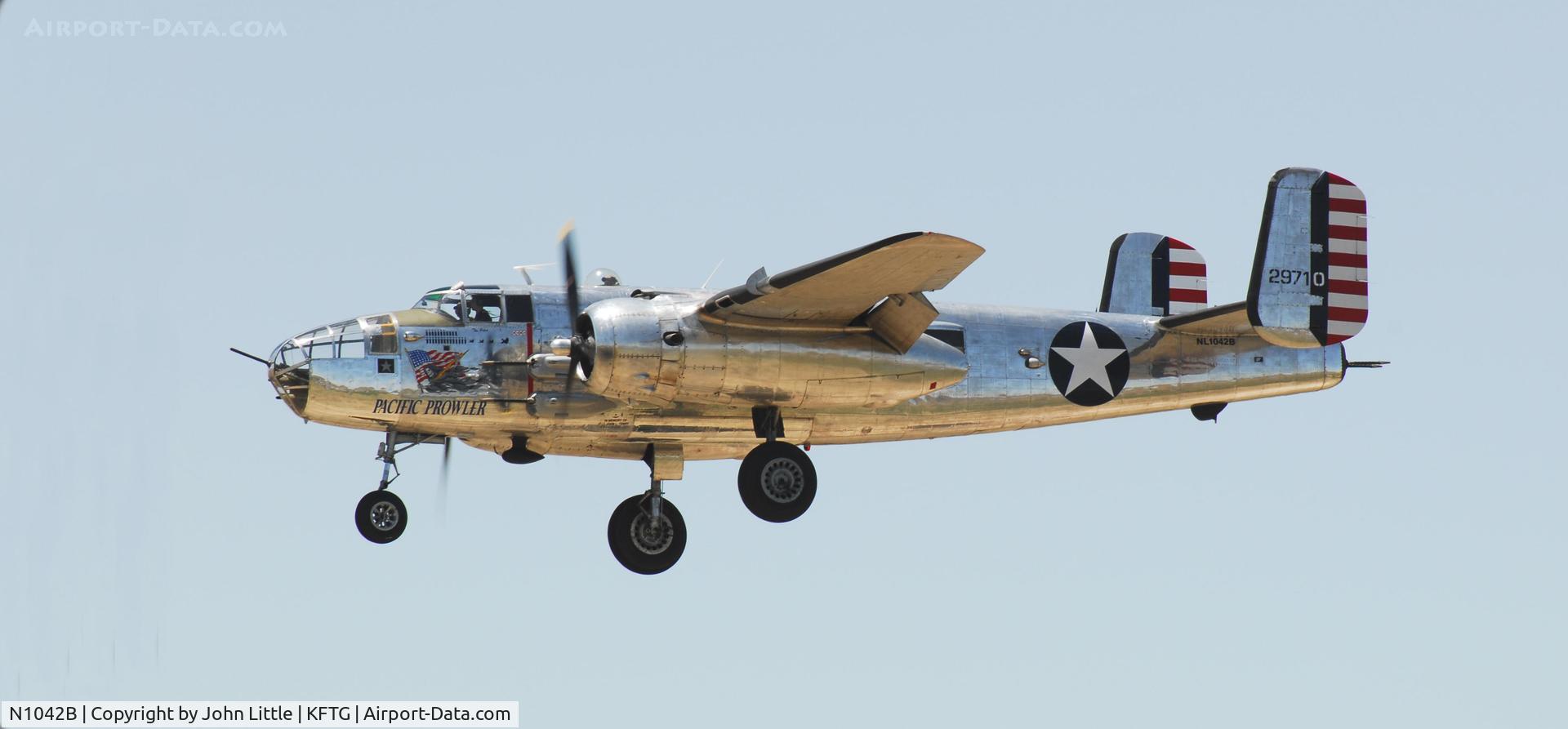 N1042B, 1944 North American B-25N Mitchell C/N 108-35148, B-25 Landing EAA Fly In Front Range