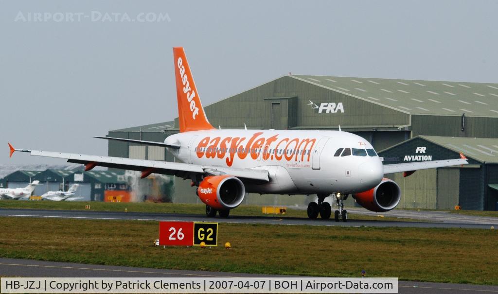 HB-JZJ, 2004 Airbus A319-111 C/N 2265, TURNING OFF RUNWAY 08