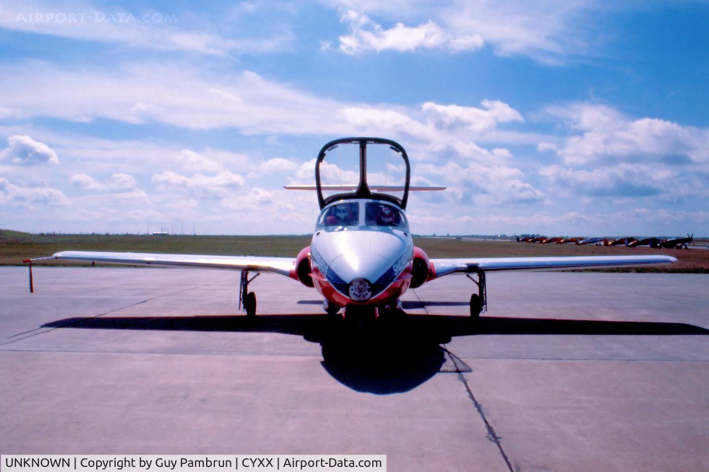 UNKNOWN, , CT-114 Tutor Snowbirds demo @ Abbotsford Airshow approx 1975. Scanned from slide.