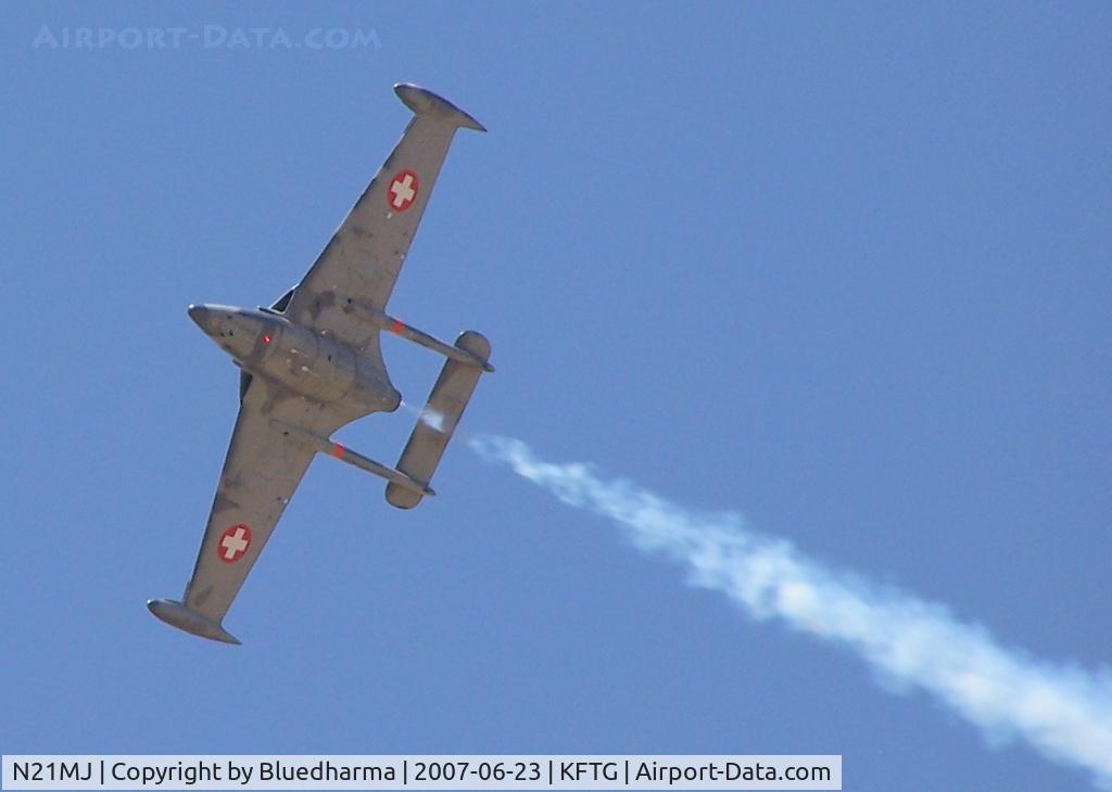 N21MJ, De Havilland (F+W Emmen) Venom FB50 (DH-112) C/N 737, De Havilland Venom SWOOP