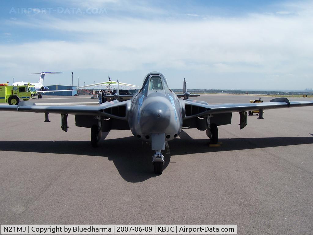 N21MJ, De Havilland (F+W Emmen) Venom FB50 (DH-112) C/N 737, De Havilland Venom Front