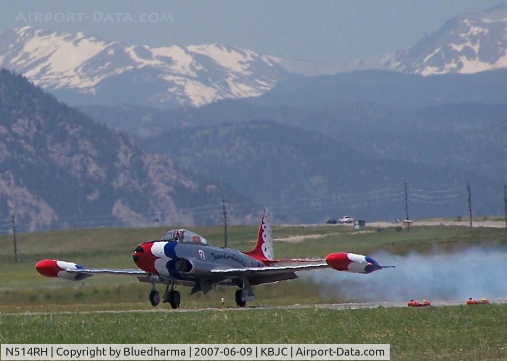 N514RH, 2000 Lockheed T-33 C/N 001, Rocky Mountain takeoff.