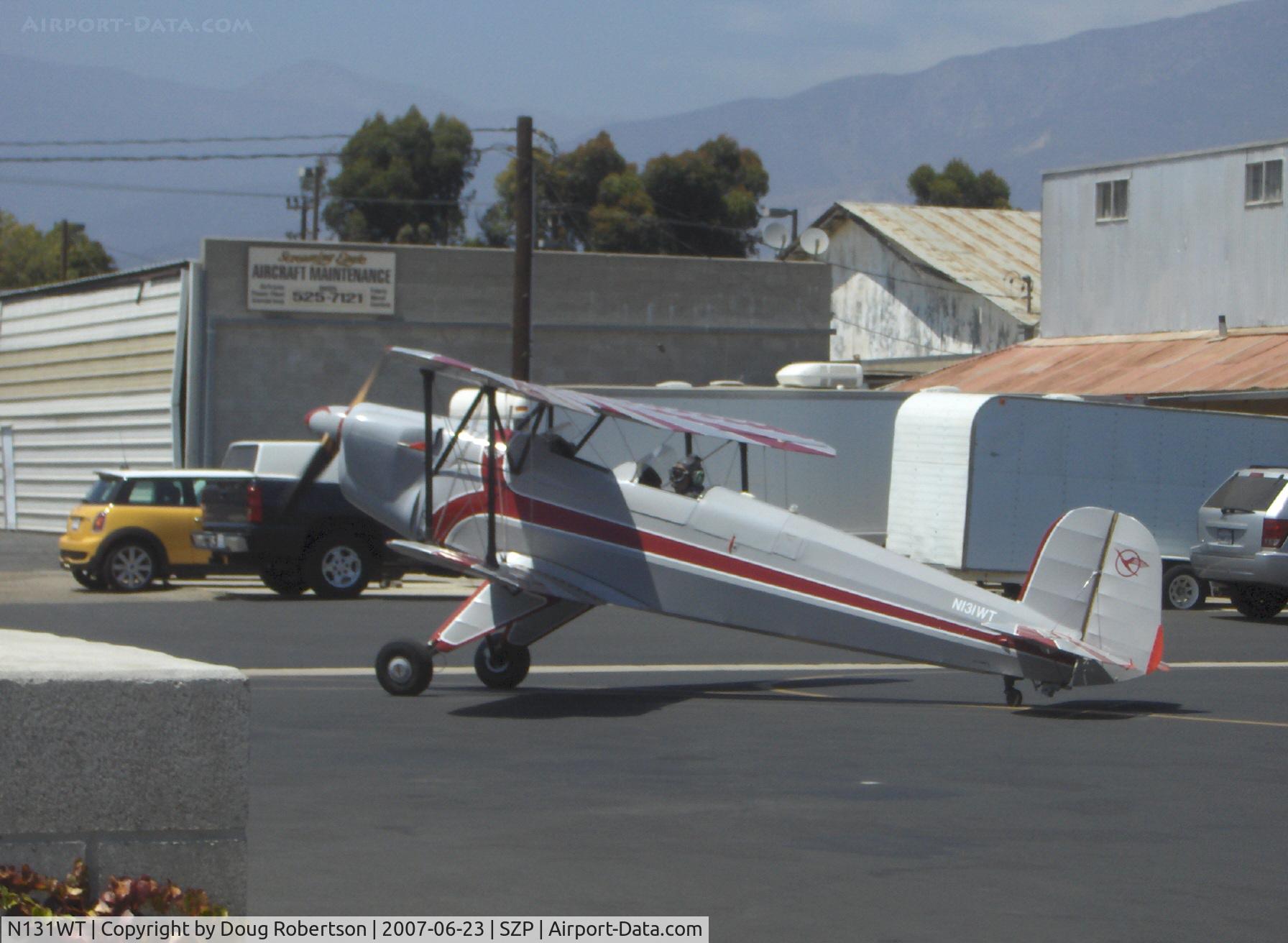 N131WT, 1954 CASA 1-131E Jungmann C/N 2020, 1954 Trautmann C.A.S.A. 1.131-E Bucker Jungmann, Lycoming O-350?, taxi
