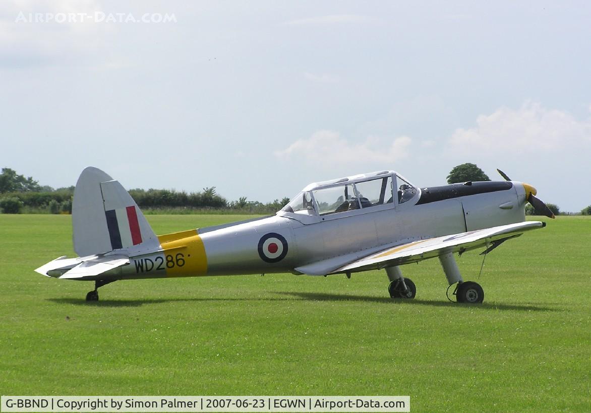 G-BBND, 1950 De Havilland DHC-1 Chipmunk T.10 C/N C1/0225, Chipmunk marked as WD286 at RAF Halton