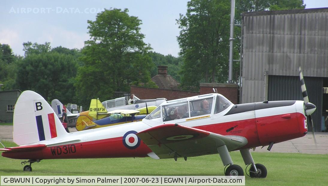 G-BWUN, 1951 De Havilland DHC-1 Chipmunk T.10 C/N C1/0253, Chipmunk in RAF marks as WD310 at Halton