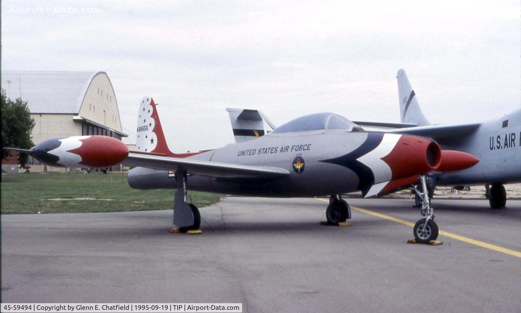 45-59494, 1945 Republic YP-84A-10-RE Thunderjet C/N 488556, F-84A at the Octave Chanute Aviation Center, marked as 48-8656
