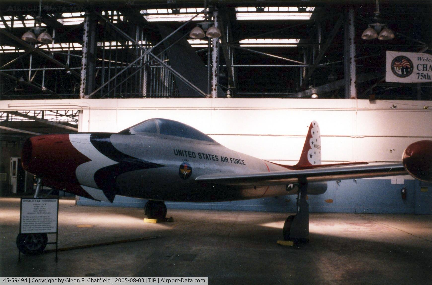 45-59494, 1945 Republic YP-84A-10-RE Thunderjet C/N 488556, F-84A at the Octave Chanute Aviation Center, marked as 48-8656