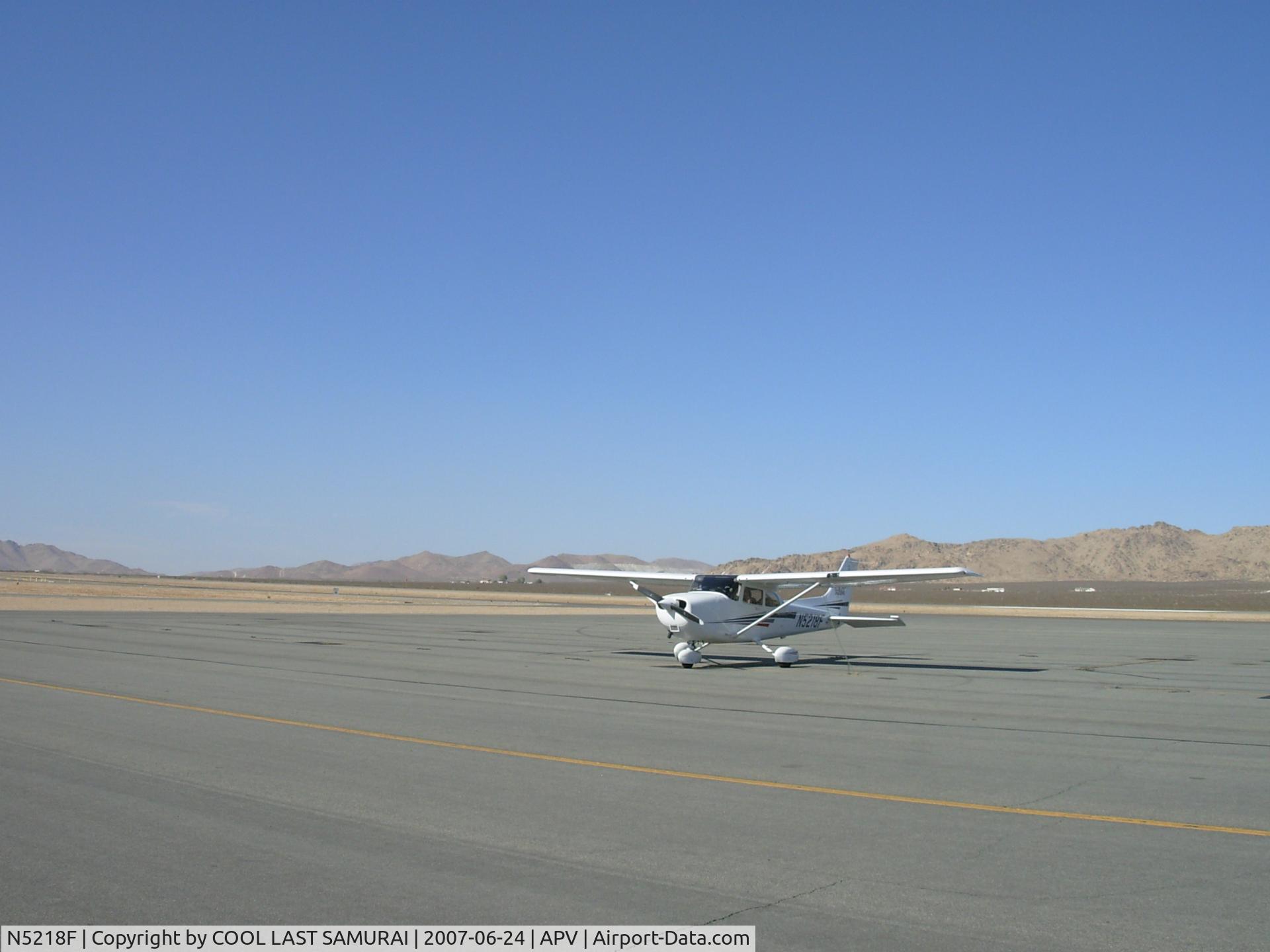 N5218F, 2002 Cessna 172S C/N 172S9132, 18F at Apple Valley Airport, Transient Parking.