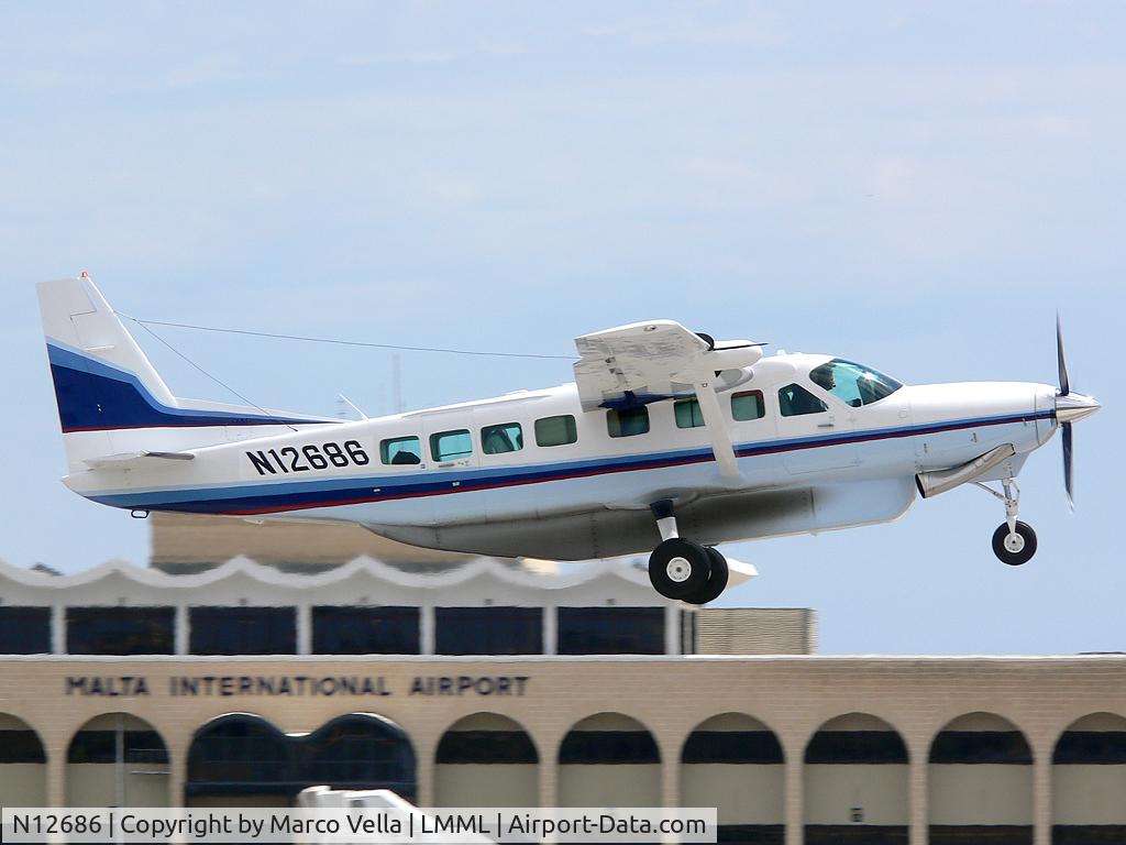N12686, 2007 Cessna 208B Grand Caravan C/N 208B1248, Departing from Malta International Airport