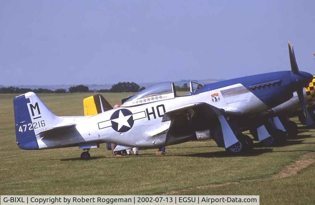 G-BIXL, 1944 North American P-51D Mustang C/N 122-38675, Line up before the flying started.