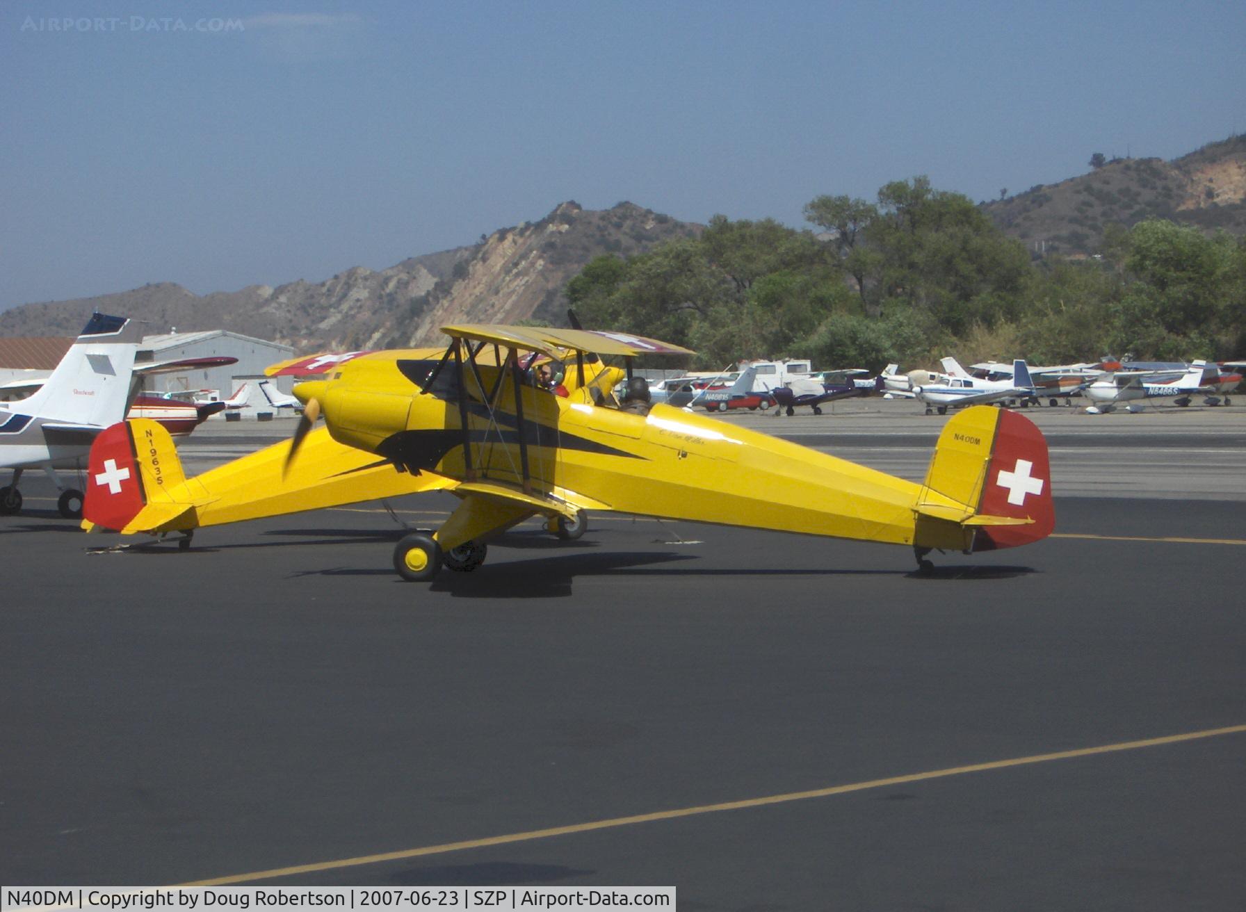 N40DM, 1953 CASA 1-131E Jungmann C/N 2102, C.A.S.A. BU 1.131 Bucker Jungmann, Lycoming HO-360? 180 Hp (probably IO-360), N19635 behind