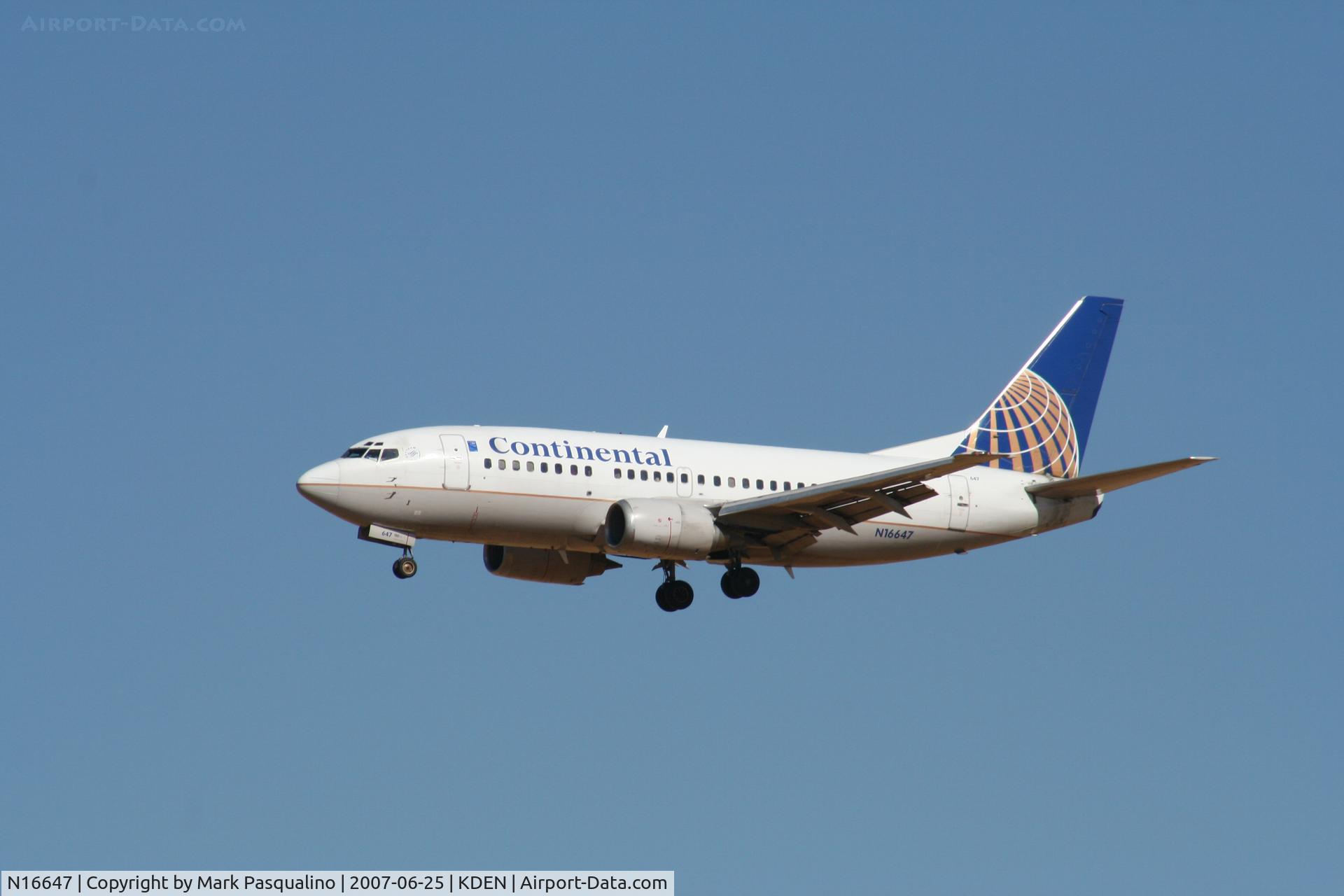 N16647, 1997 Boeing 737-524 C/N 28908, Boeing 737-500