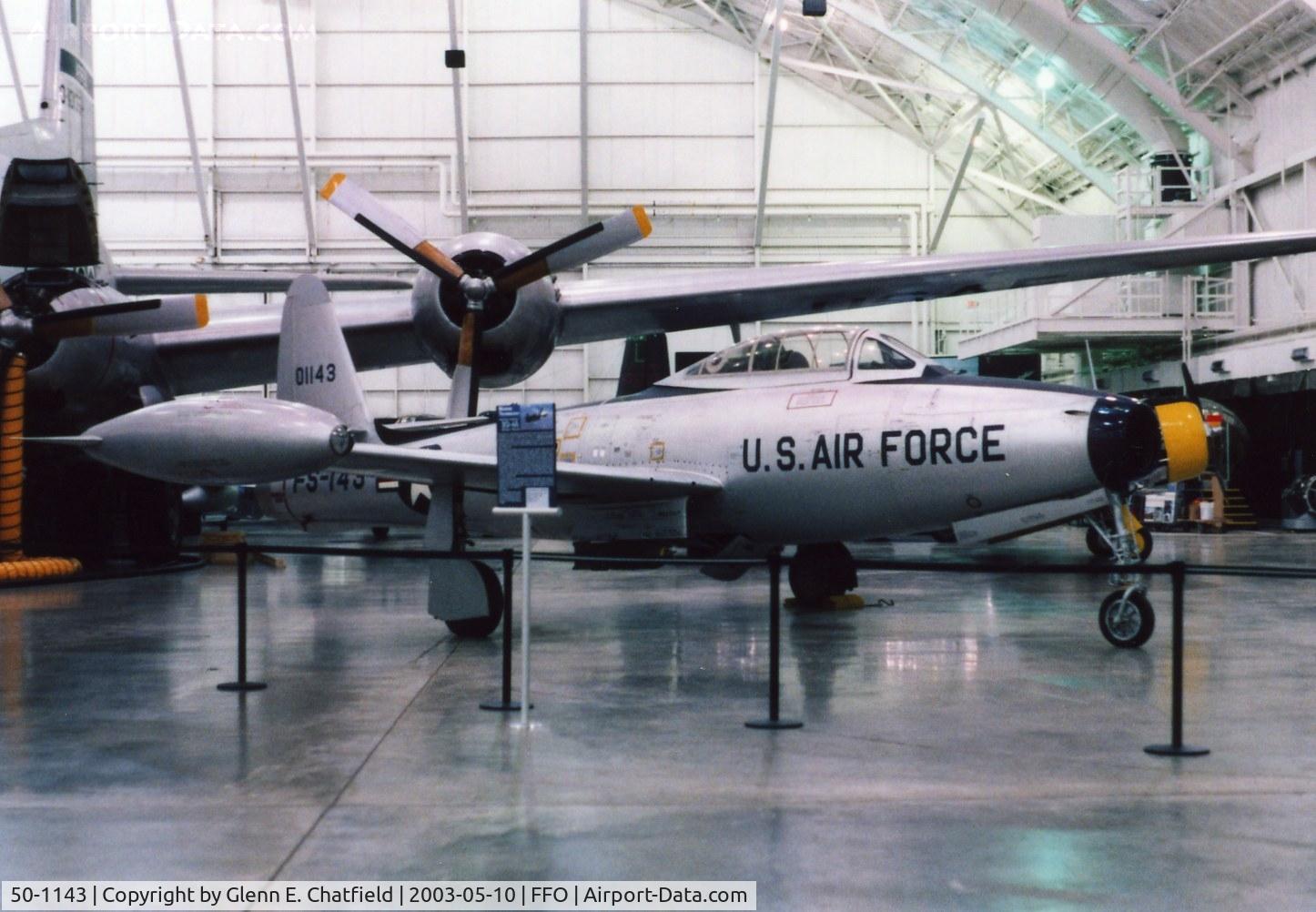 50-1143, 1950 Republic F-84E-20-RE Thunderjet C/N Not found 50-1143, F-84E at the National Museum of the U.S. Air Force