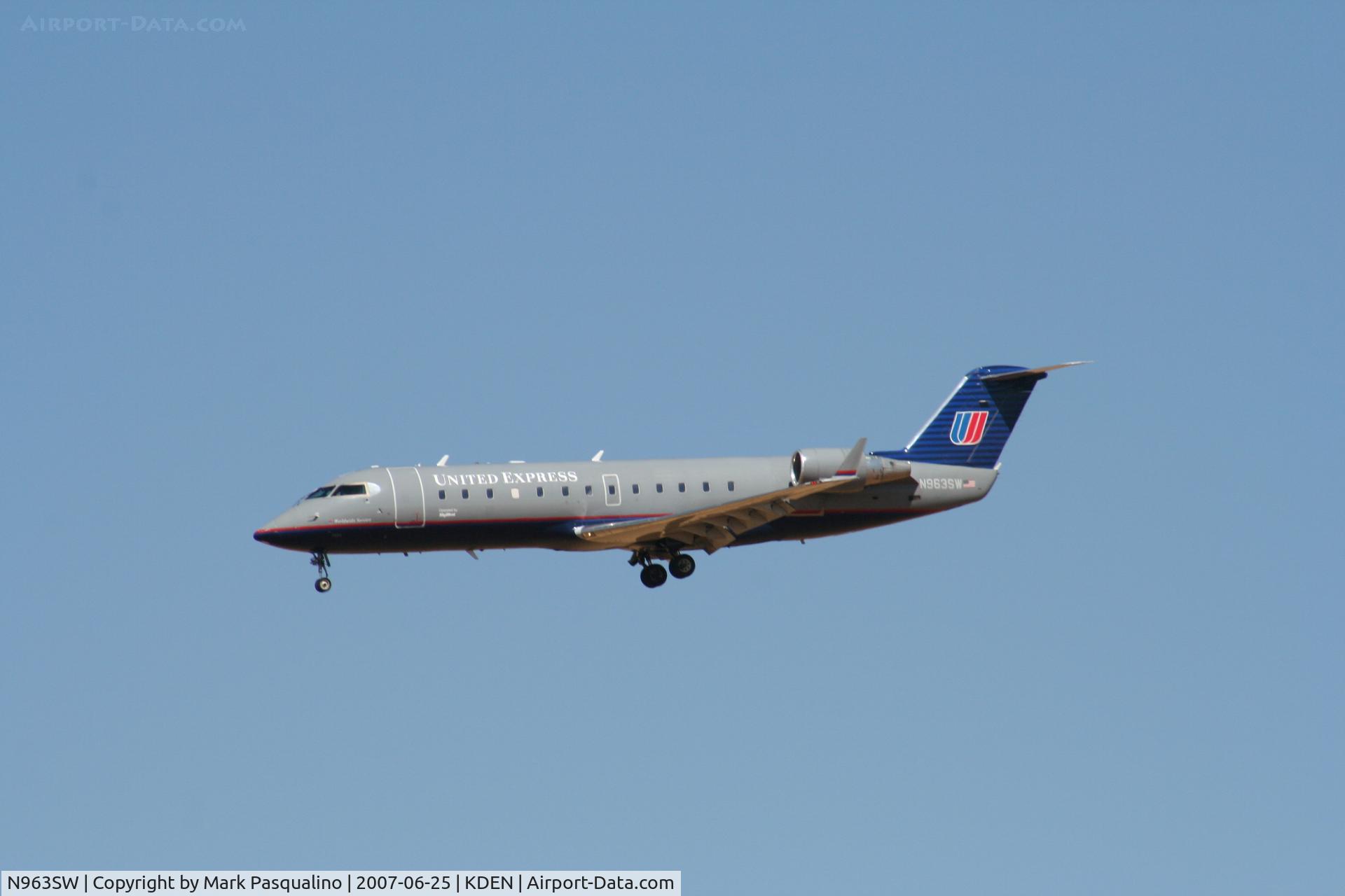 N963SW, 2003 Bombardier CRJ-200LR (CL-600-2B19) C/N 7865, CL-600-2B19