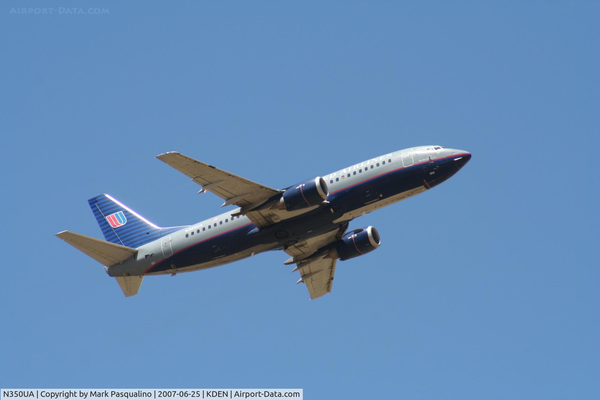 N350UA, 1989 Boeing 737-322 C/N 24301, Boeing 737-300