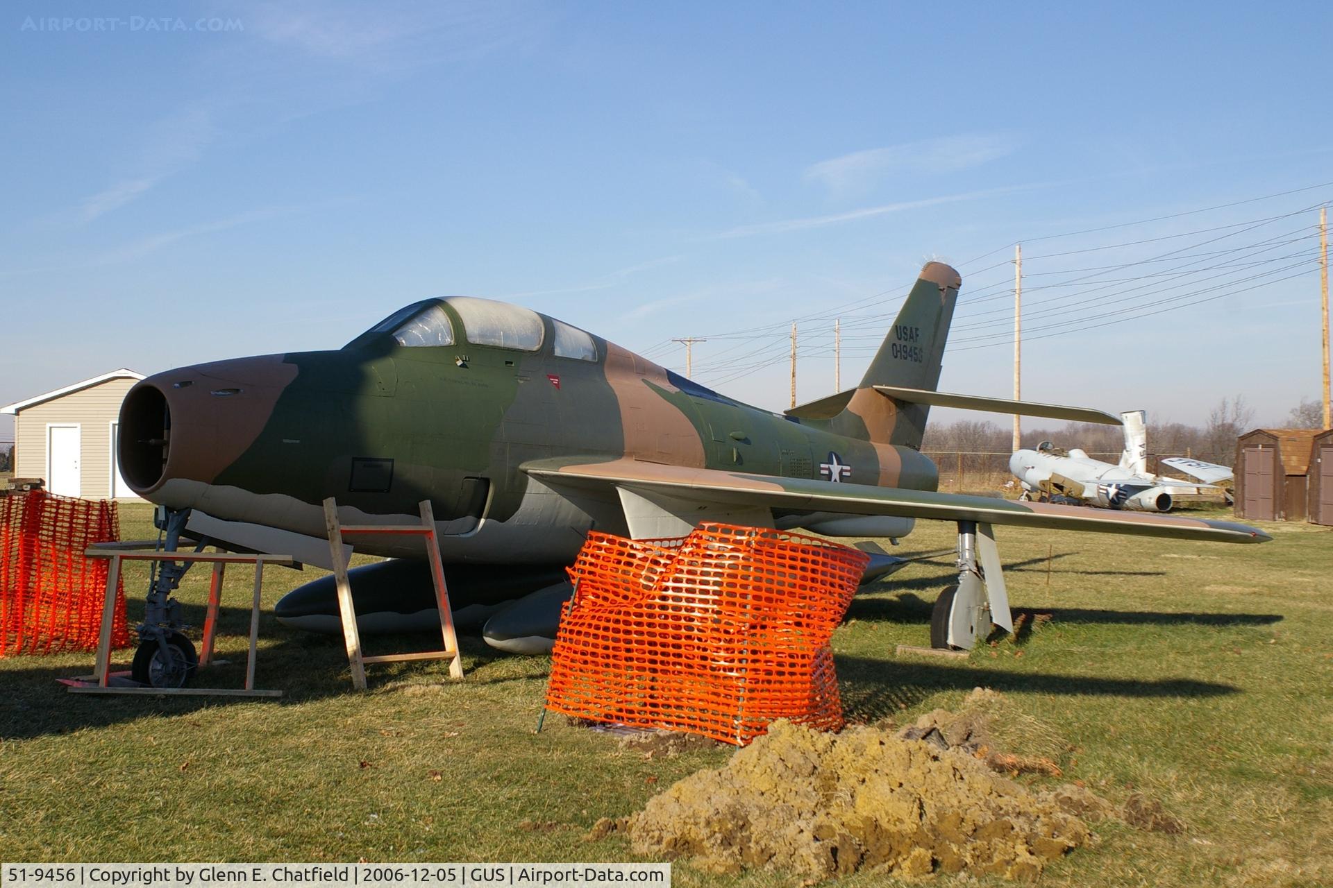 51-9456, 1951 General Motors F-84F-35-GK Thunderstreak C/N Not found 51-9456, F-84F at the Grissom AFB Museum