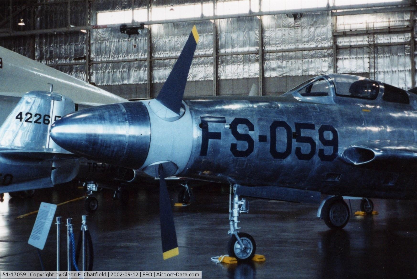 51-17059, 1955 Republic XF-84H Thunderstreak C/N 369, XF-84H at the National Museum of the U.S. Air Force