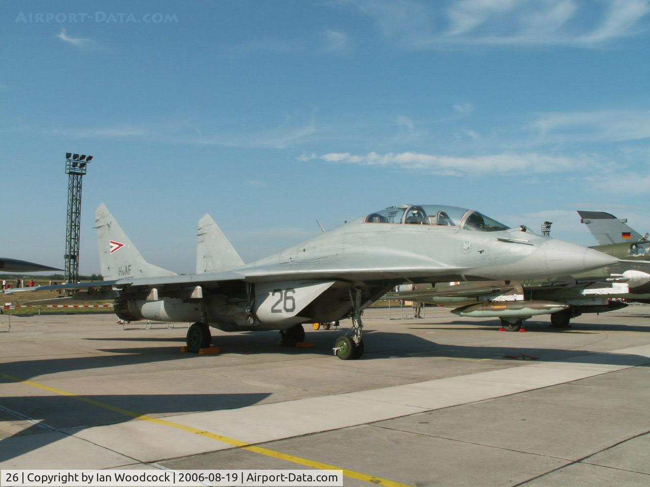 26, Mikoyan-Gurevich MiG-29UB C/N N50903027257, Mikoyan-Gurevich MiG-29UB/Hungarian AF/Laage Show