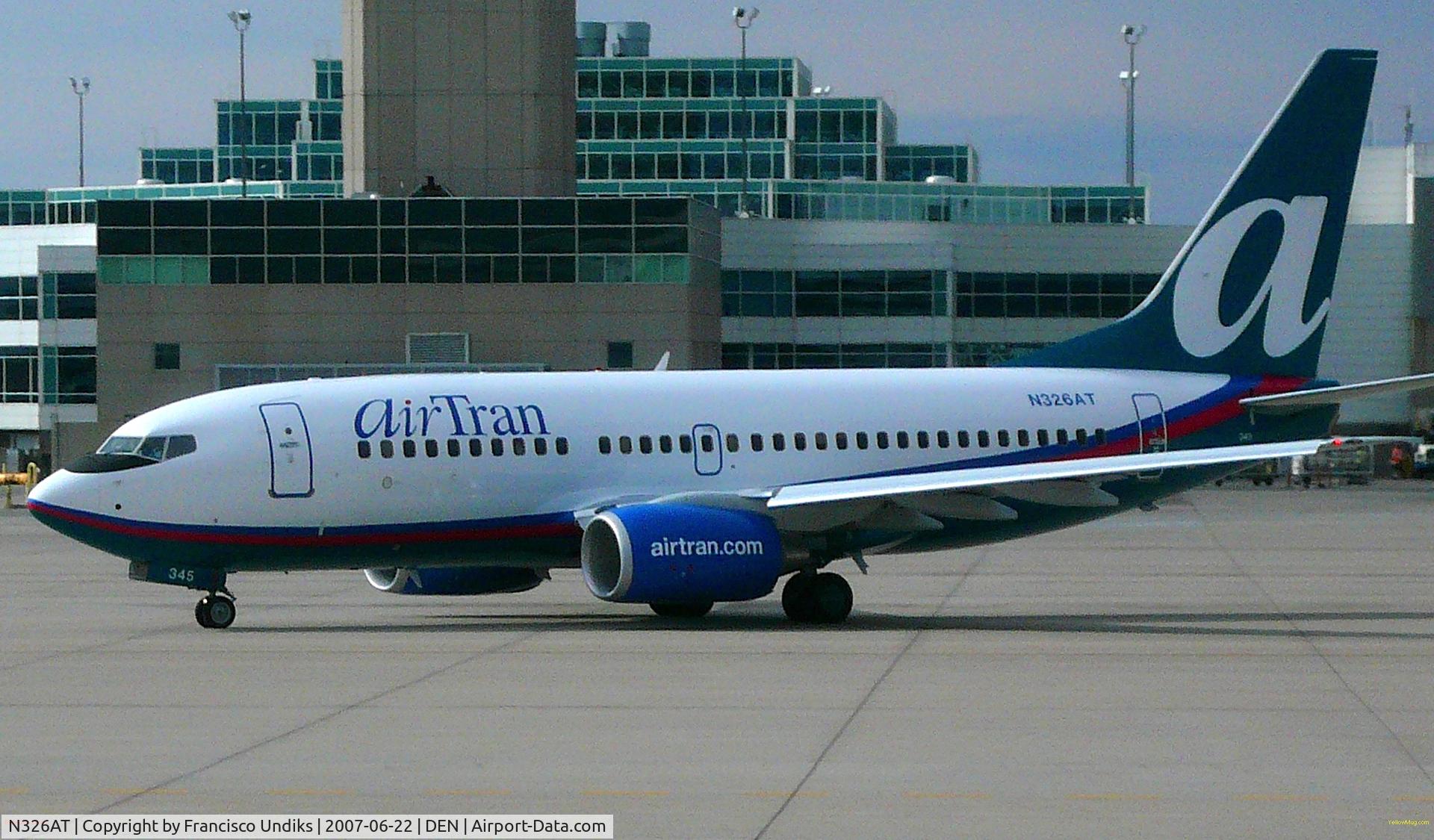 N326AT, 2007 Boeing 737-7BD C/N 33933, Flight 306 to ATL