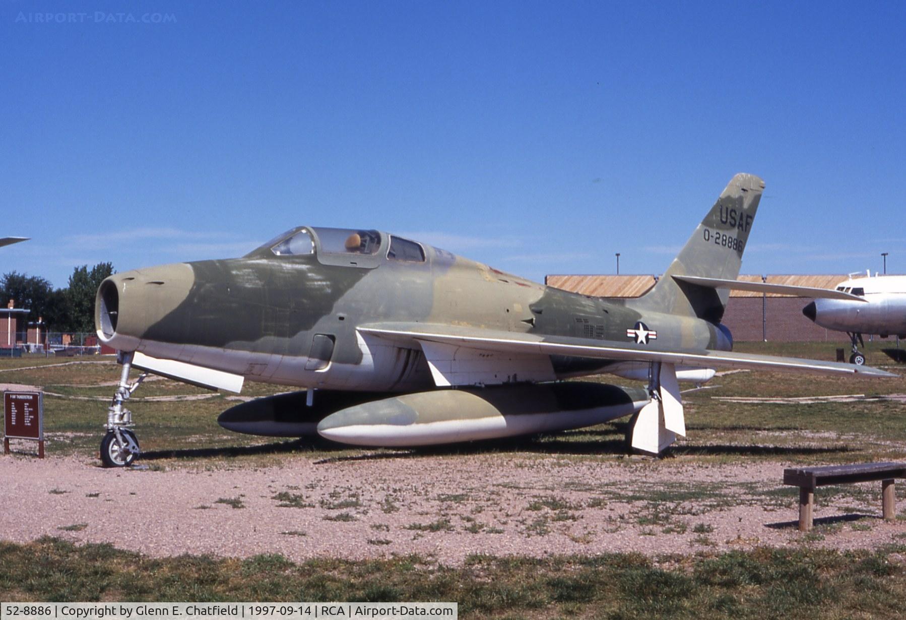 52-8886, 1952 General Motors F-84F-46-GK Thunderstreak C/N Not found 52-8886, F-84F at the South Dakota Air & Space Museum