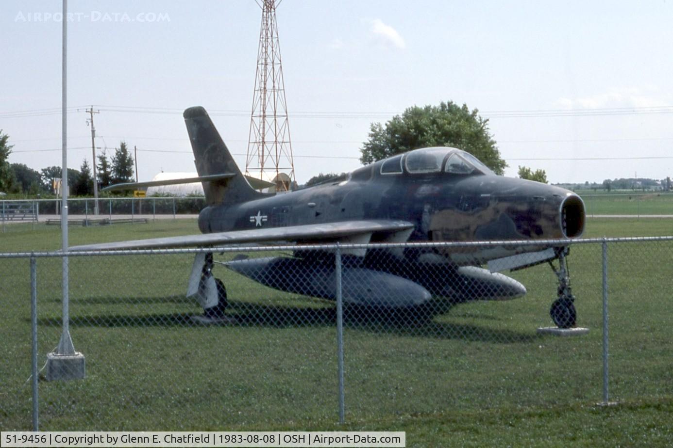 51-9456, 1951 General Motors F-84F-35-GK Thunderstreak C/N Not found 51-9456, F-84F at the EAA Museum.