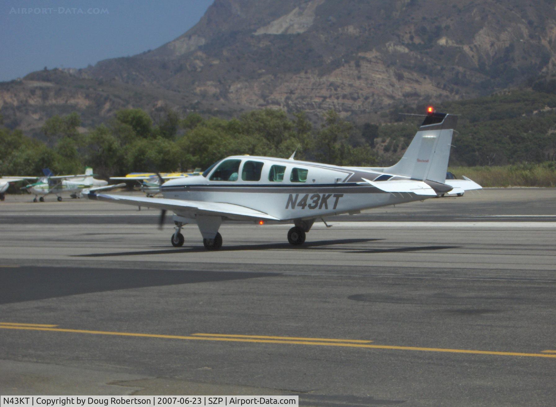 N43KT, 1993 Beech A36 Bonanza 36 C/N E-2808, 1993 Beech A36 TURBO BONANZA, Continental GTSIO-520 upgrade, 375 Hp, taxi