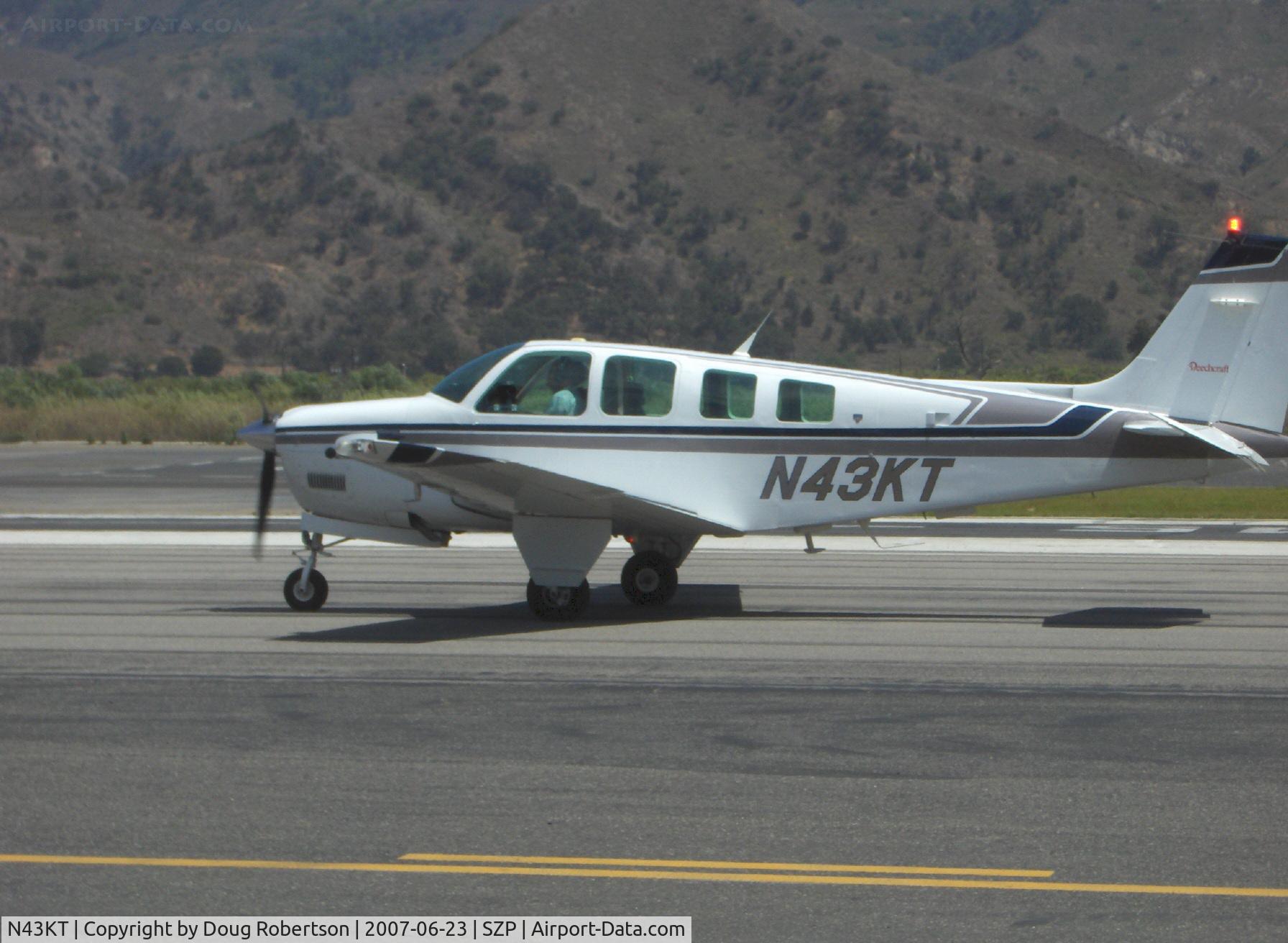N43KT, 1993 Beech A36 Bonanza 36 C/N E-2808, 1993 Beech A36 TURBO BONANZA, Continental GTSIO-520 upgrade, 375 Hp, taxi