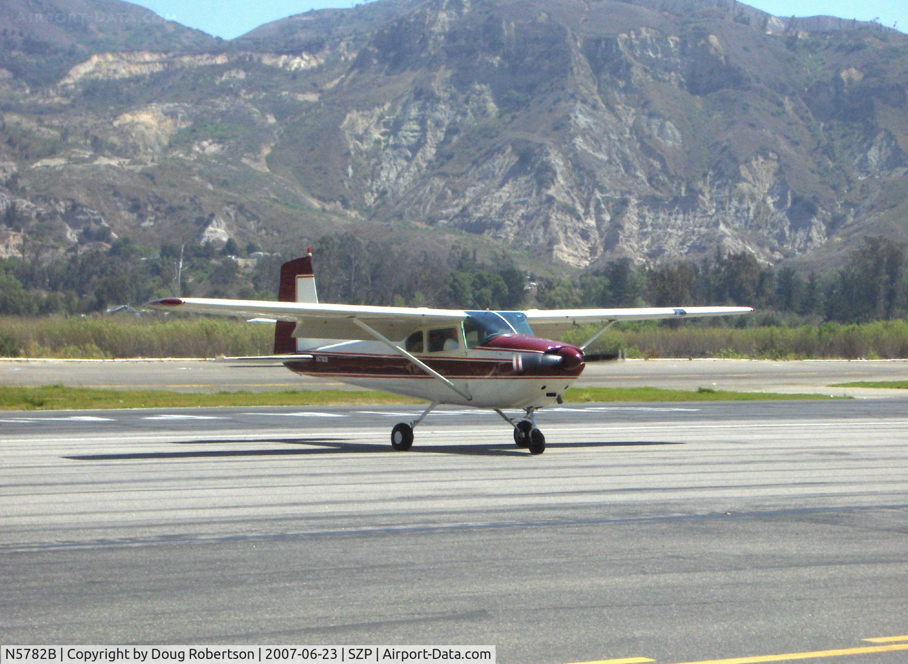 N5782B, 1956 Cessna 182 Skylane C/N 33782, 1956 Cessna 182, Continental O-470-S 230 Hp, taxi off Rwy 22