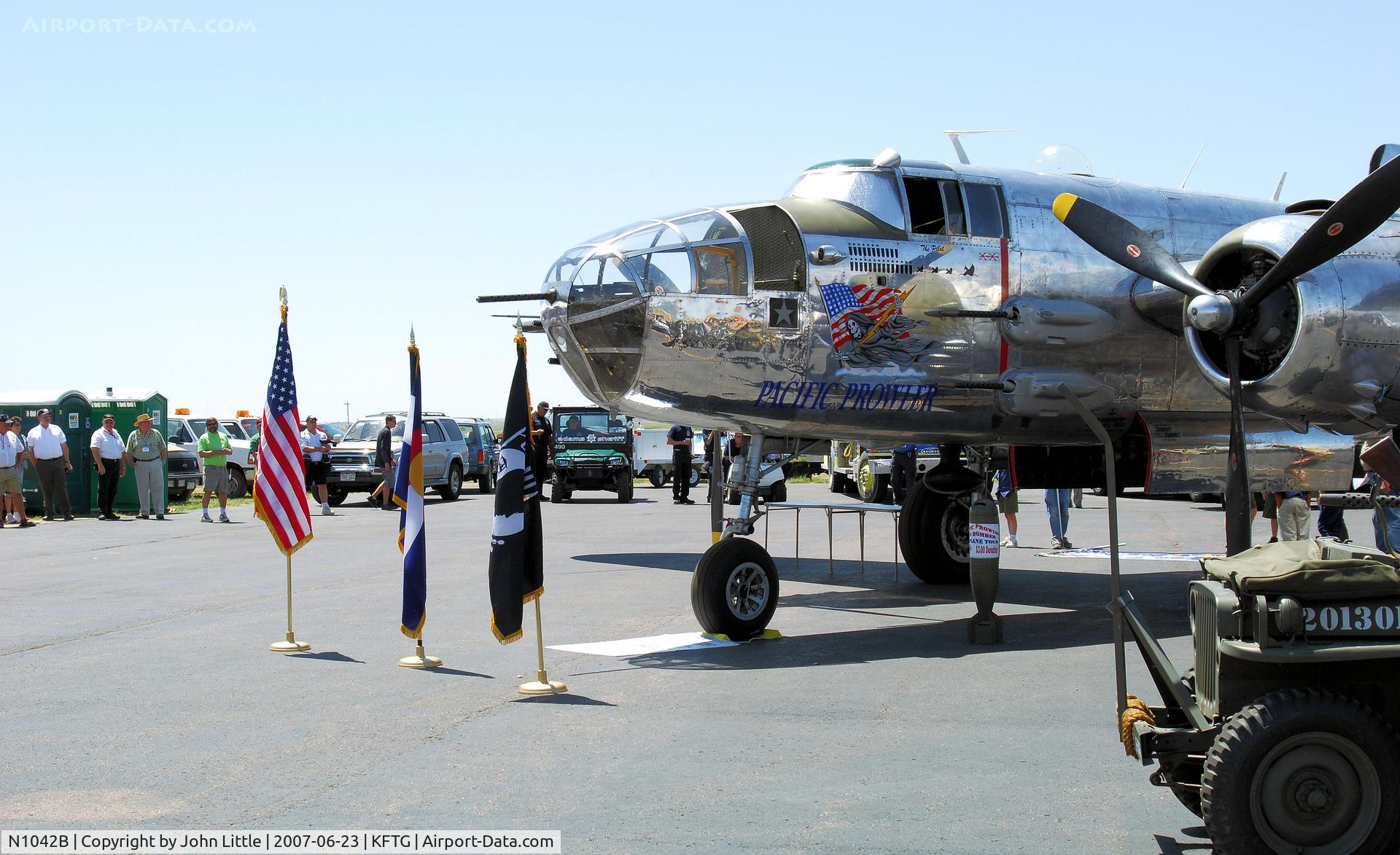 N1042B, 1944 North American B-25N Mitchell C/N 108-35148, In Memory of Those who Fought for Our Republic in World War II, Flag Ceremony Honoring Those Veterans Who Attended The EAA Event On Sunday - Front Range