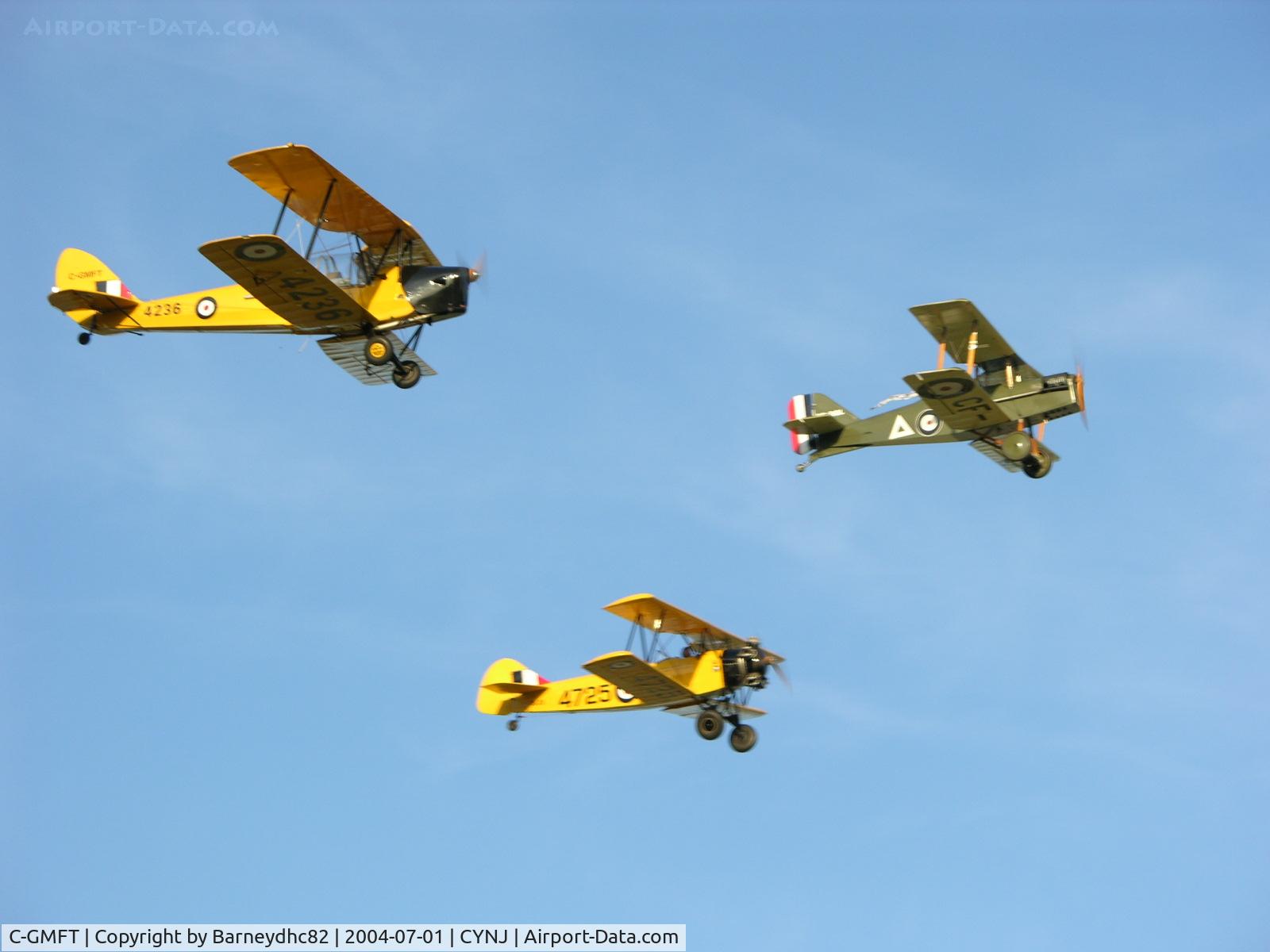 C-GMFT, 1941 De Havilland Canada DH-82C Tiger Moth C/N DHC1178, Museum of Flight Trio...Scaled SE-5A, Tiger Moth and Fleet Finch