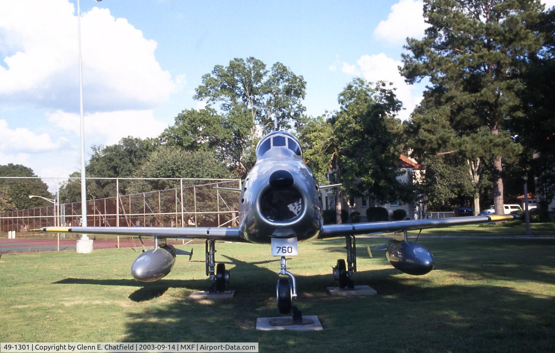 49-1301, 1949 North American F-86A-5-NA Sabre C/N 161-295, F-86A in the Air Park