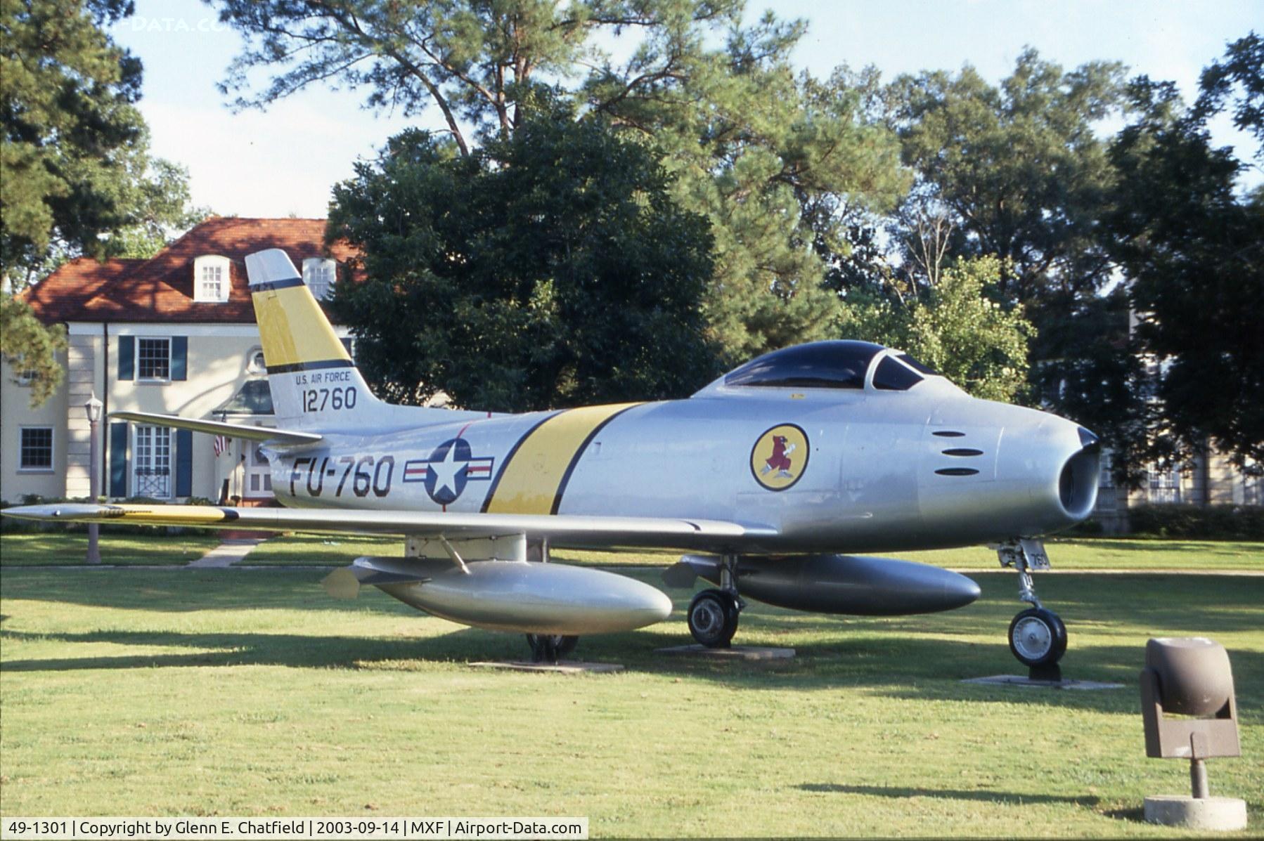 49-1301, 1949 North American F-86A-5-NA Sabre C/N 161-295, F-86A in the Air Park